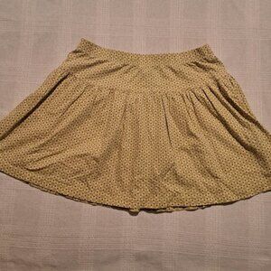 Tea Collection girls size 12 2 tone green  purple & white elastic waisted skirt
